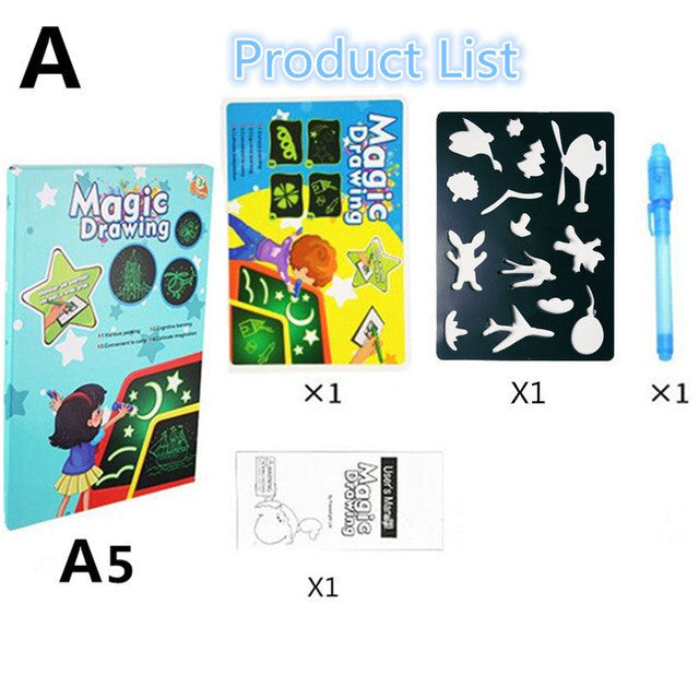 Magic Glowing drawing book