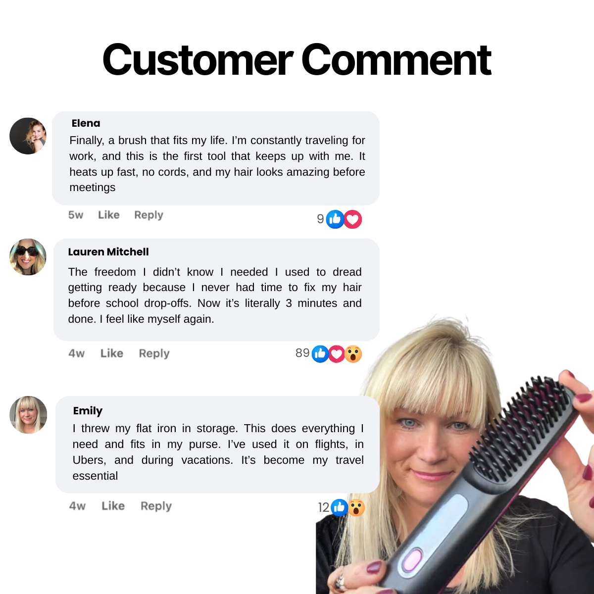 Auvra Wave Flow™ Hair Brush